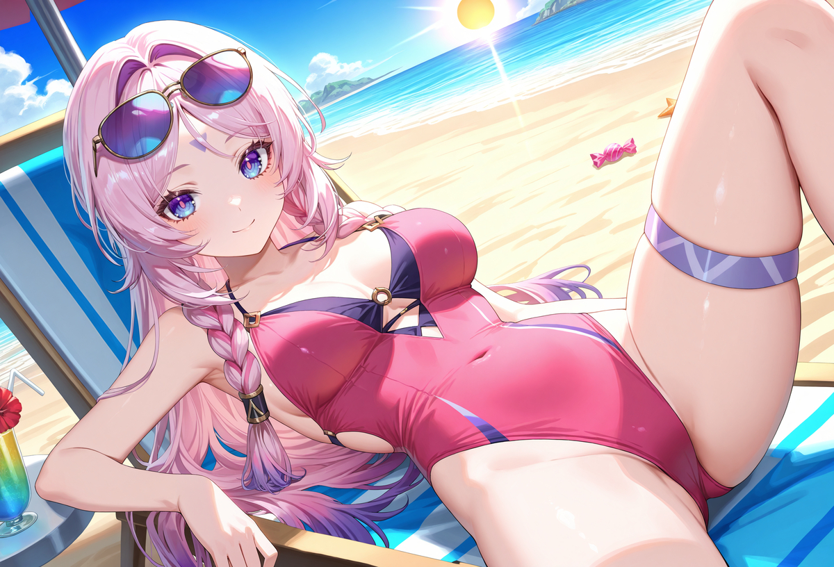 茜特菈莉 泳装-pixiv插画-作品交流服务