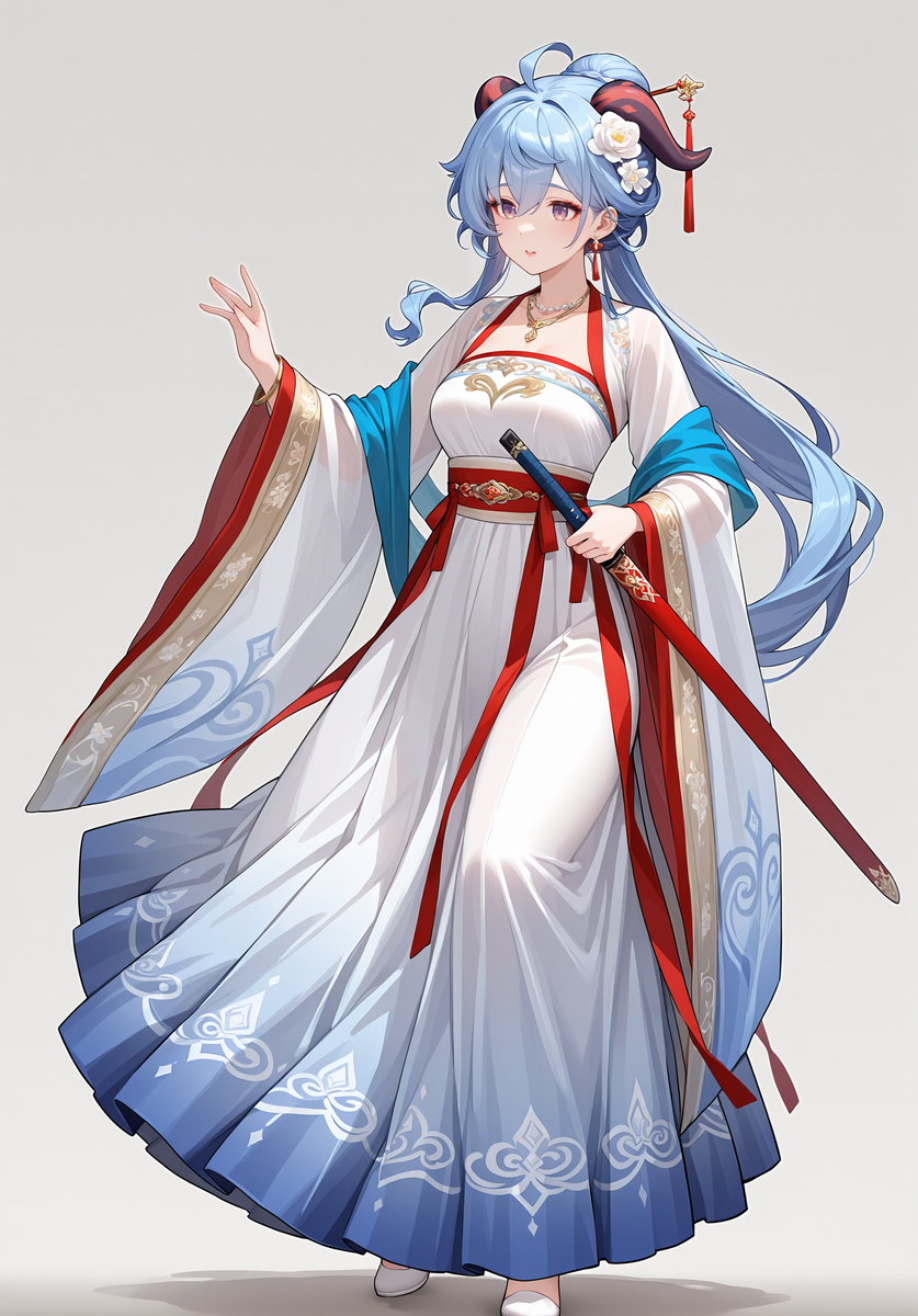 剑仙 甘雨-pixiv插画-作品交流服务