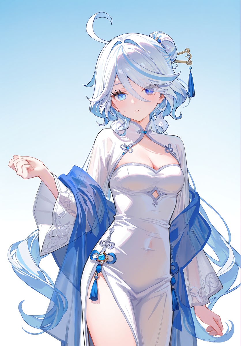 芙宁娜 汉服-pixiv插画-作品交流服务