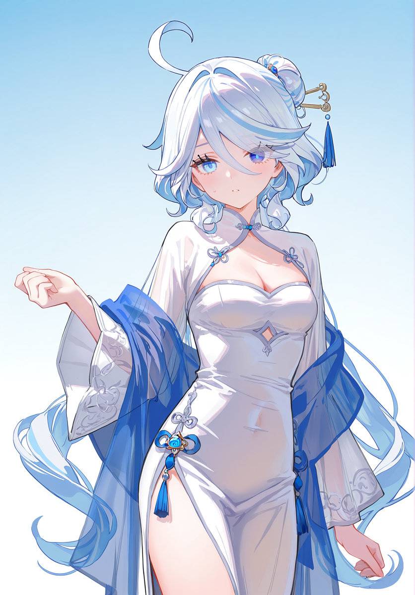芙宁娜 汉服-pixiv插画-作品交流服务