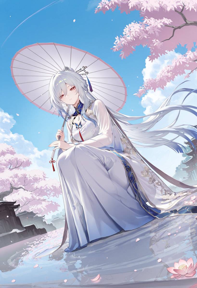 镜流 雪月风花-pixiv插画-作品交流服务