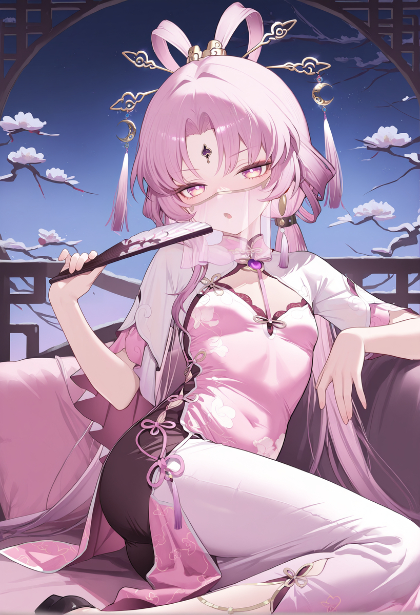 符玄 旗袍-pixiv插画-作品交流服务