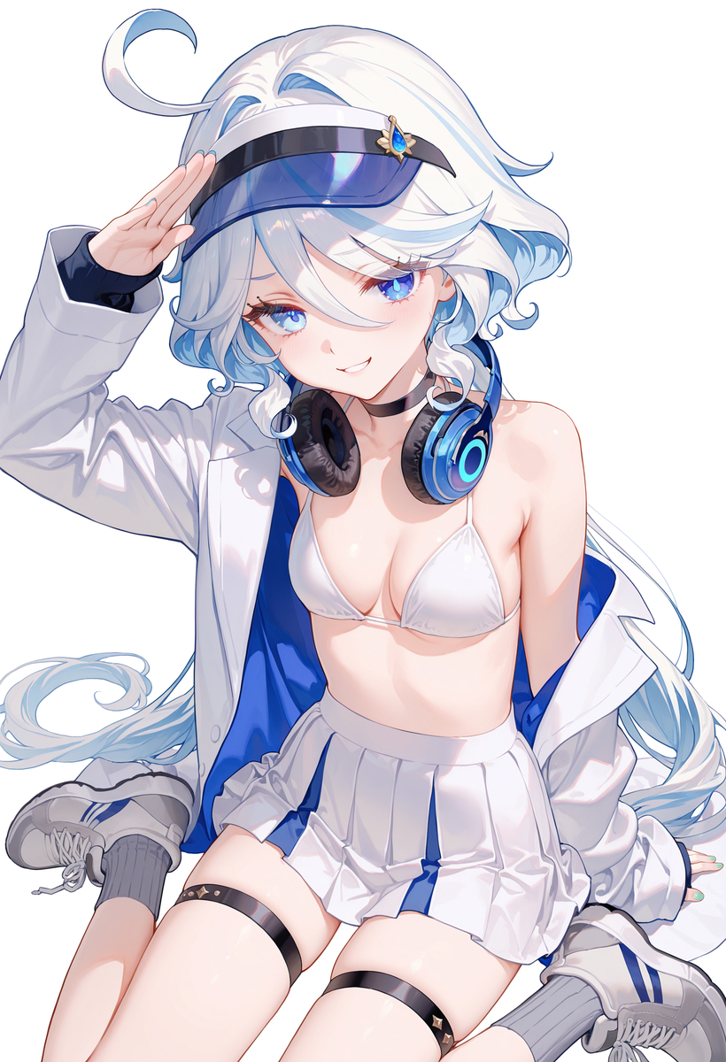 芙宁娜 泳装-pixiv插画-作品交流服务