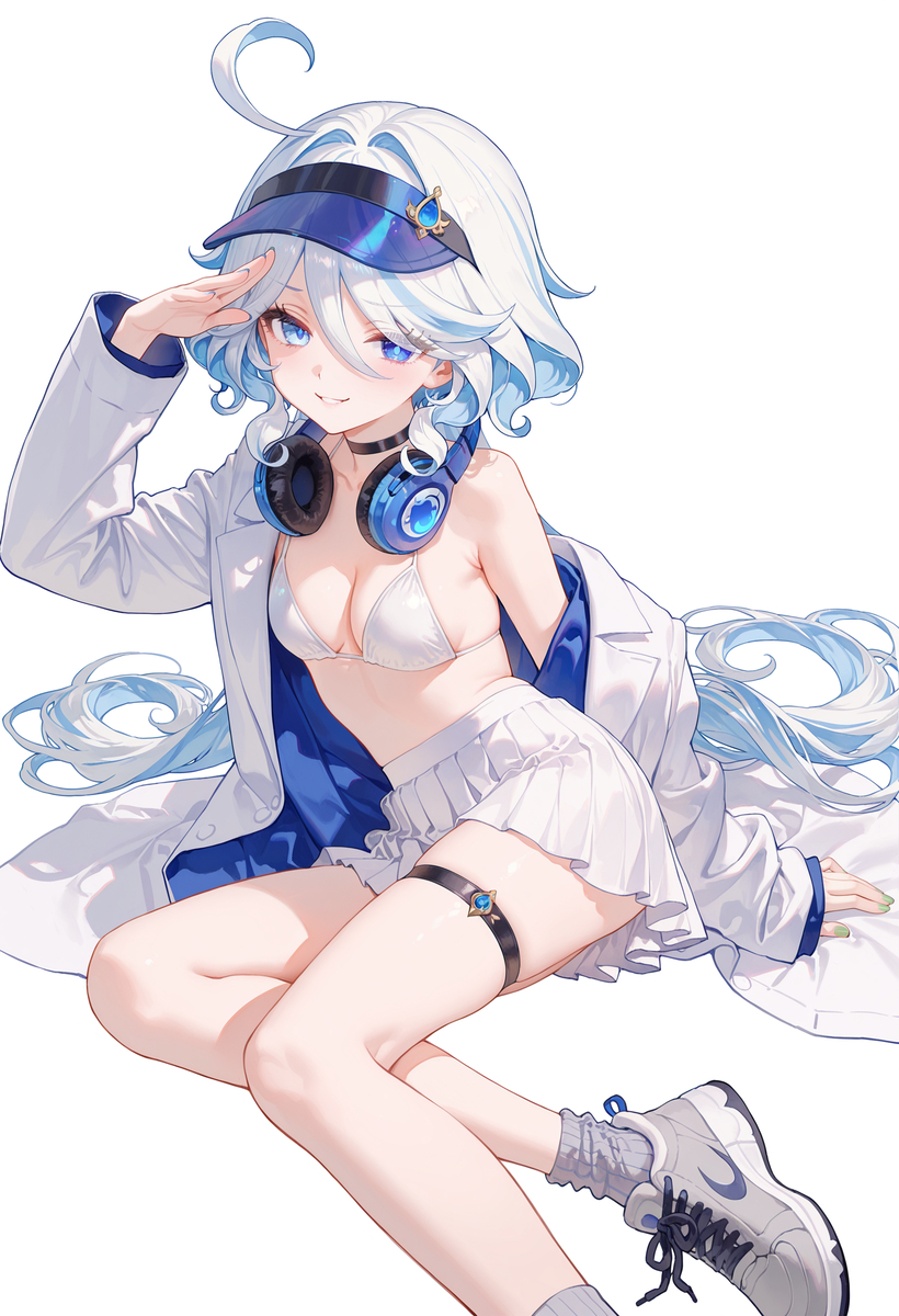 芙宁娜 泳装-pixiv插画-作品交流服务