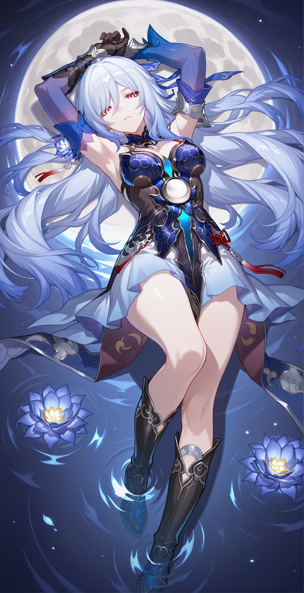 镜流 手机壁纸-pixiv插画-作品交流服务