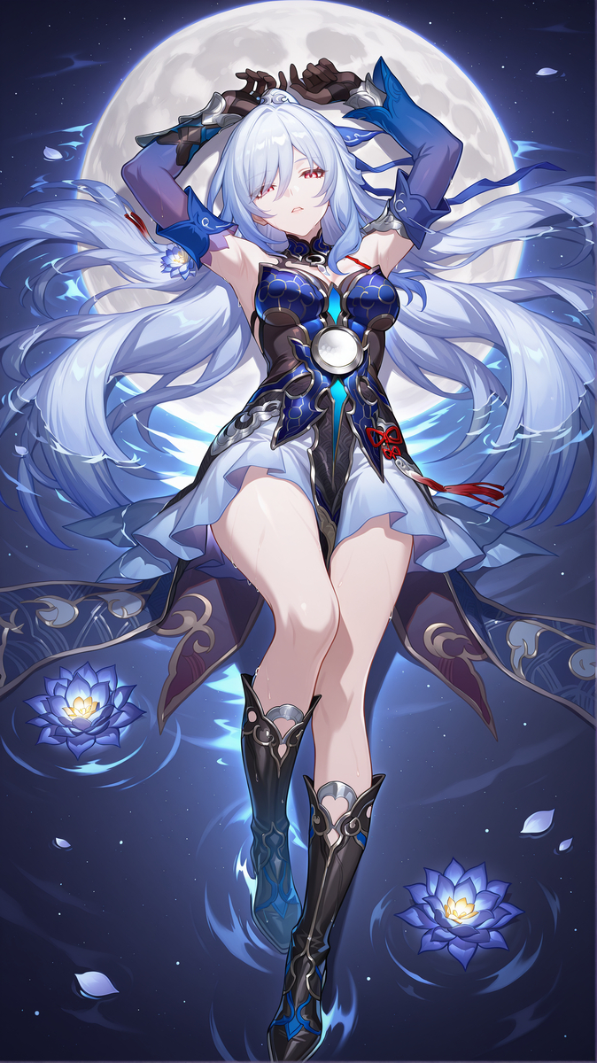 镜流 手机壁纸-pixiv插画-作品交流服务