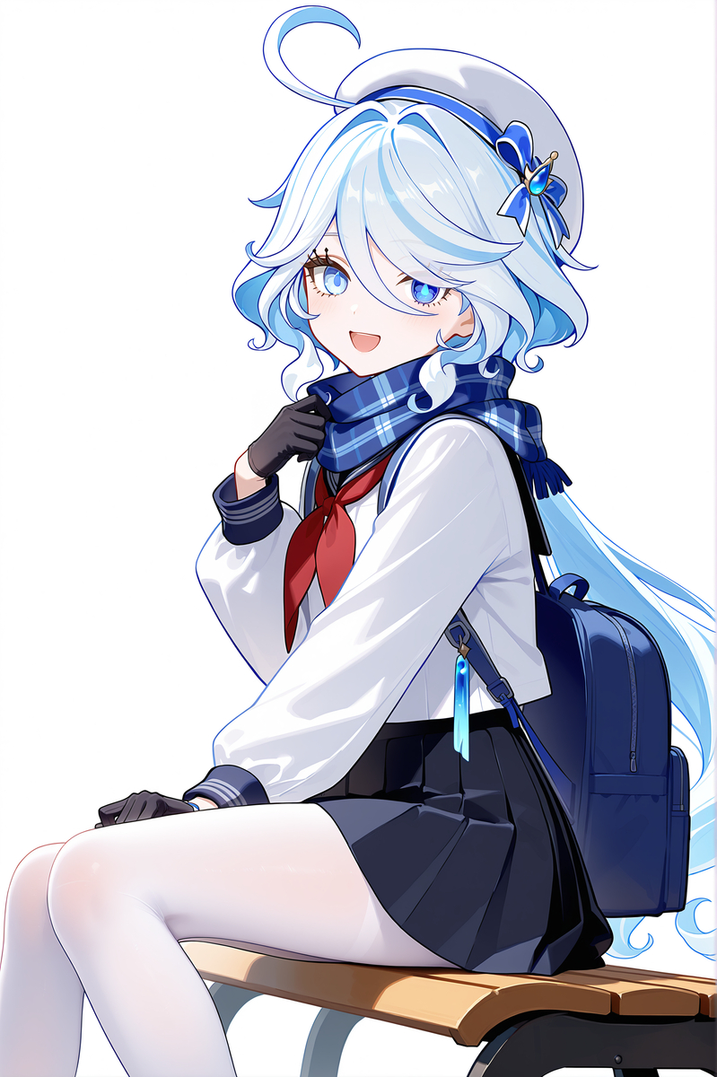 芙宁娜的校园生活-pixiv插画-作品交流服务