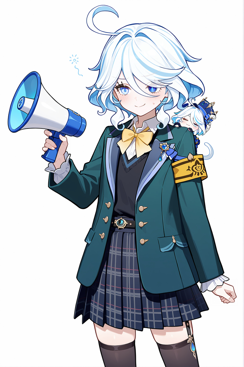 芙宁娜的校园生活-pixiv插画-作品交流服务