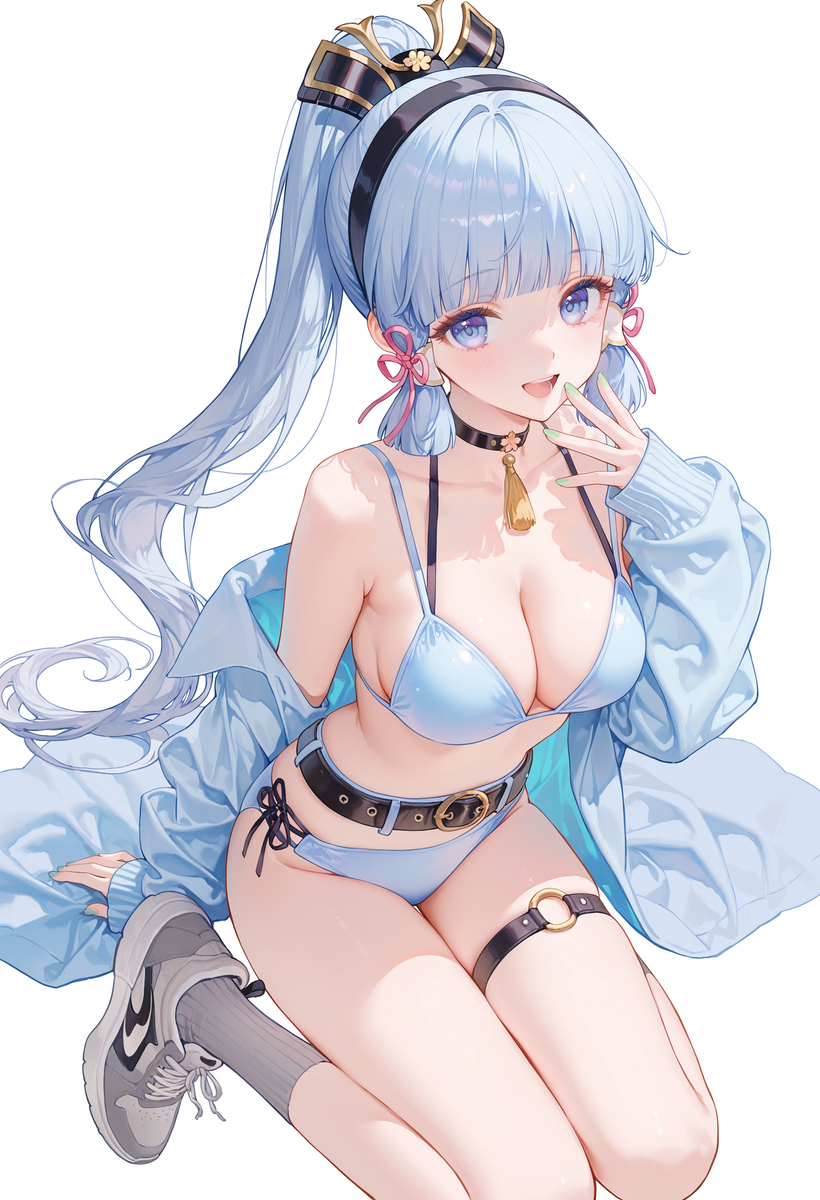 神里绫华 泳装-pixiv插画-作品交流服务