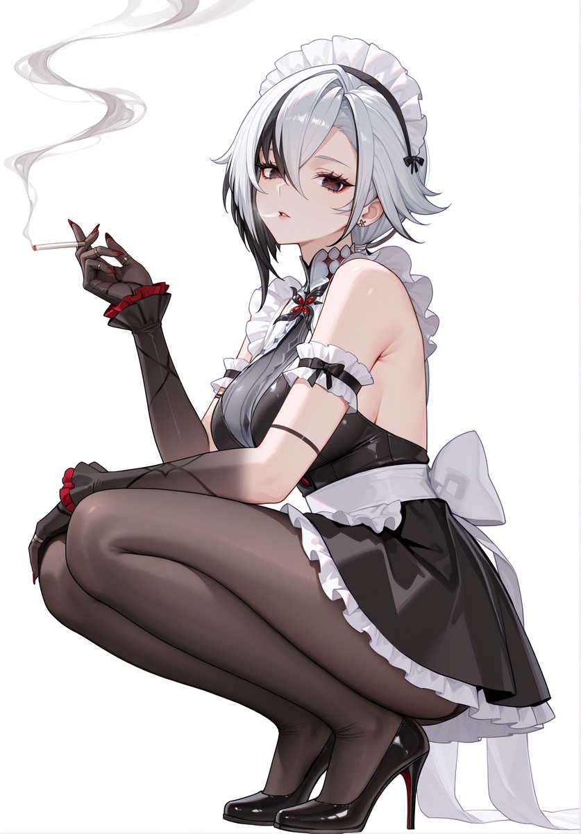 阿蕾奇诺 打工女仆-pixiv插画-作品交流服务