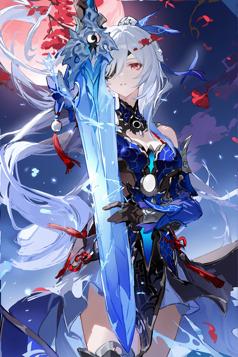 镜流 双月-pixiv插画-作品交流服务