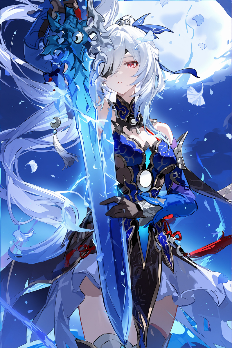 镜流 双月-pixiv插画-作品交流服务