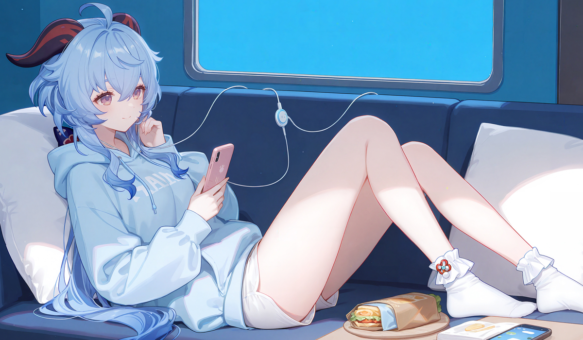 甘雨 休闲卫衣-pixiv插画-作品交流服务