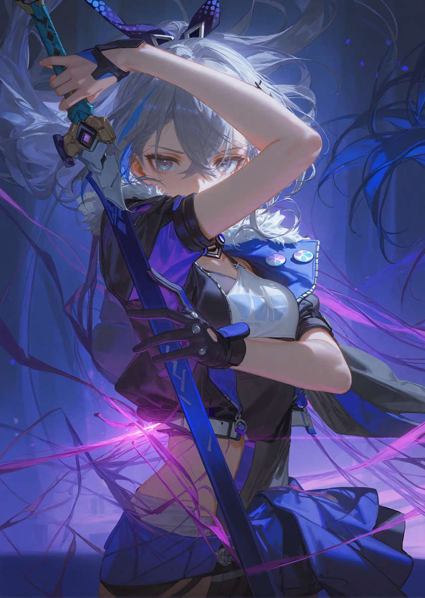 银狼持剑姿势-pixiv插画-作品交流服务