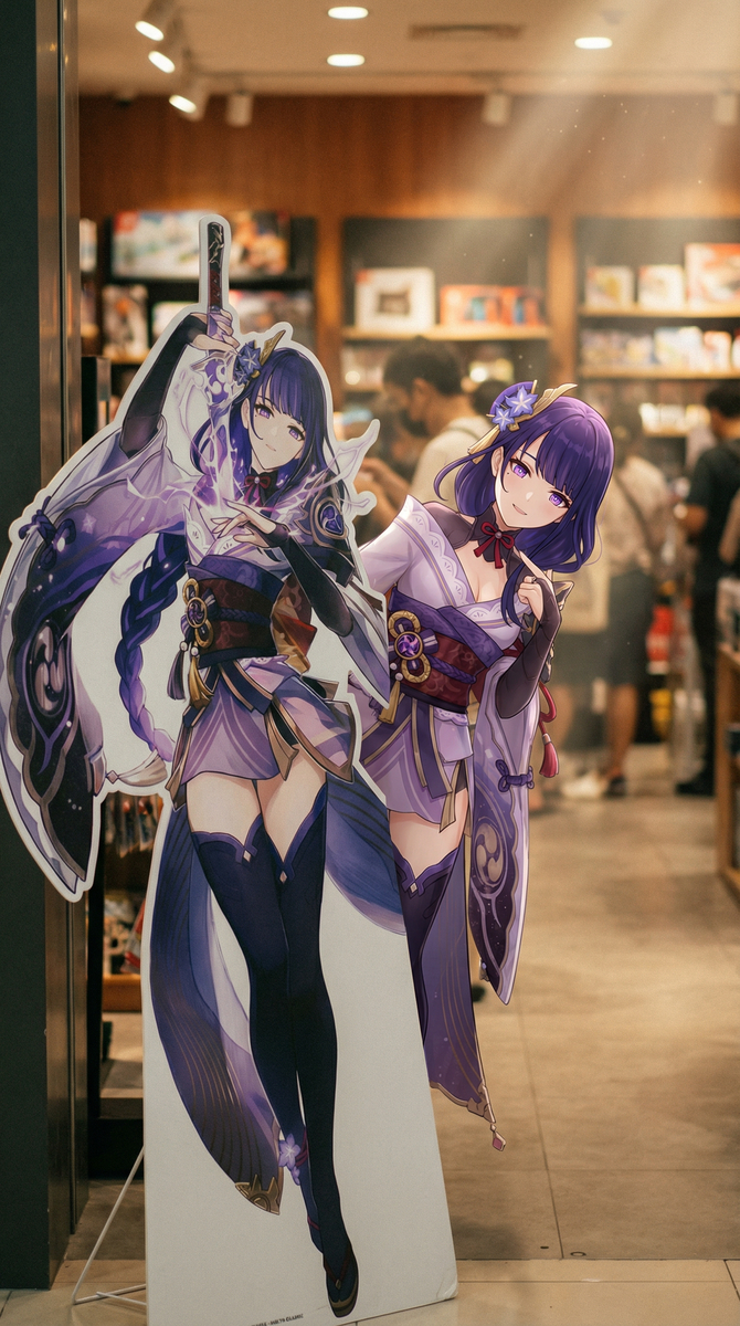 当雷电将军出现在现实世界-pixiv插画-作品交流服务