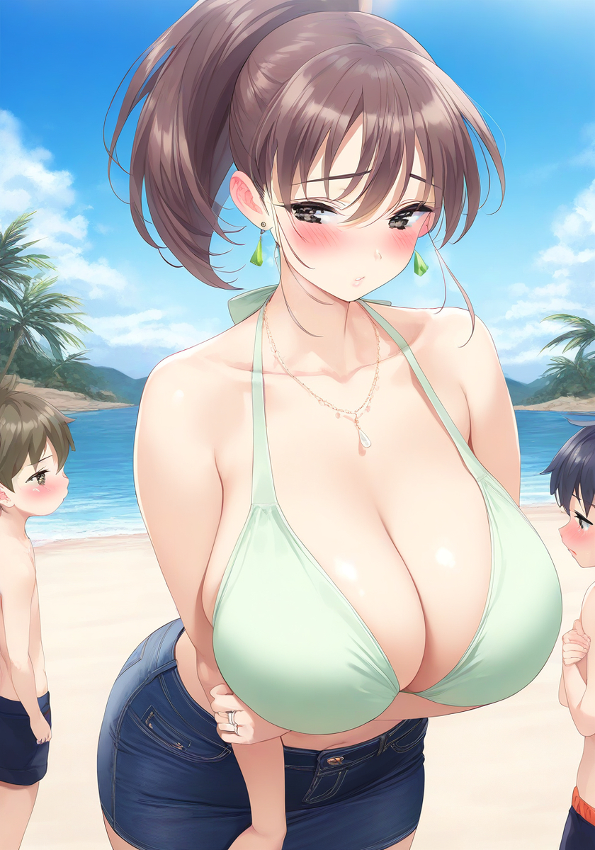 真弓ママの南国ビーチ♡ Mayumi’s beach♡-pixiv插画-作品交流服务