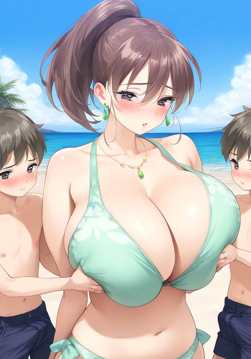 真弓ママの南国ビーチ♡ Mayumi’s beach♡-pixiv插画-作品交流服务