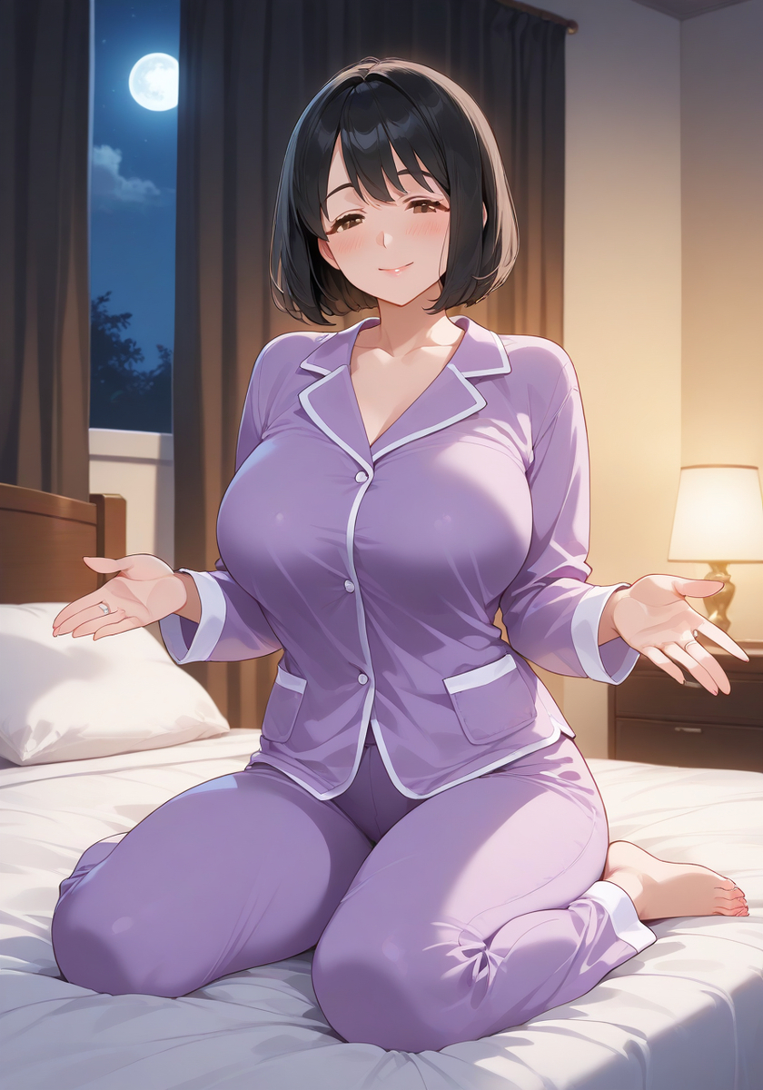 眠れないの？おいで…♡KanoMommy come here-pixiv插画-作品交流服务