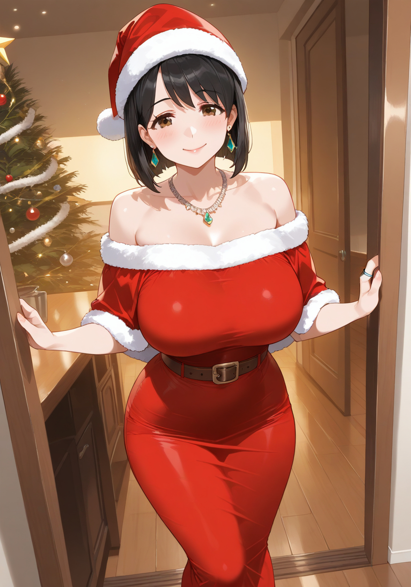 ママサンタとパーティ♡Party with SantaMommy-pixiv插画-作品交流服务