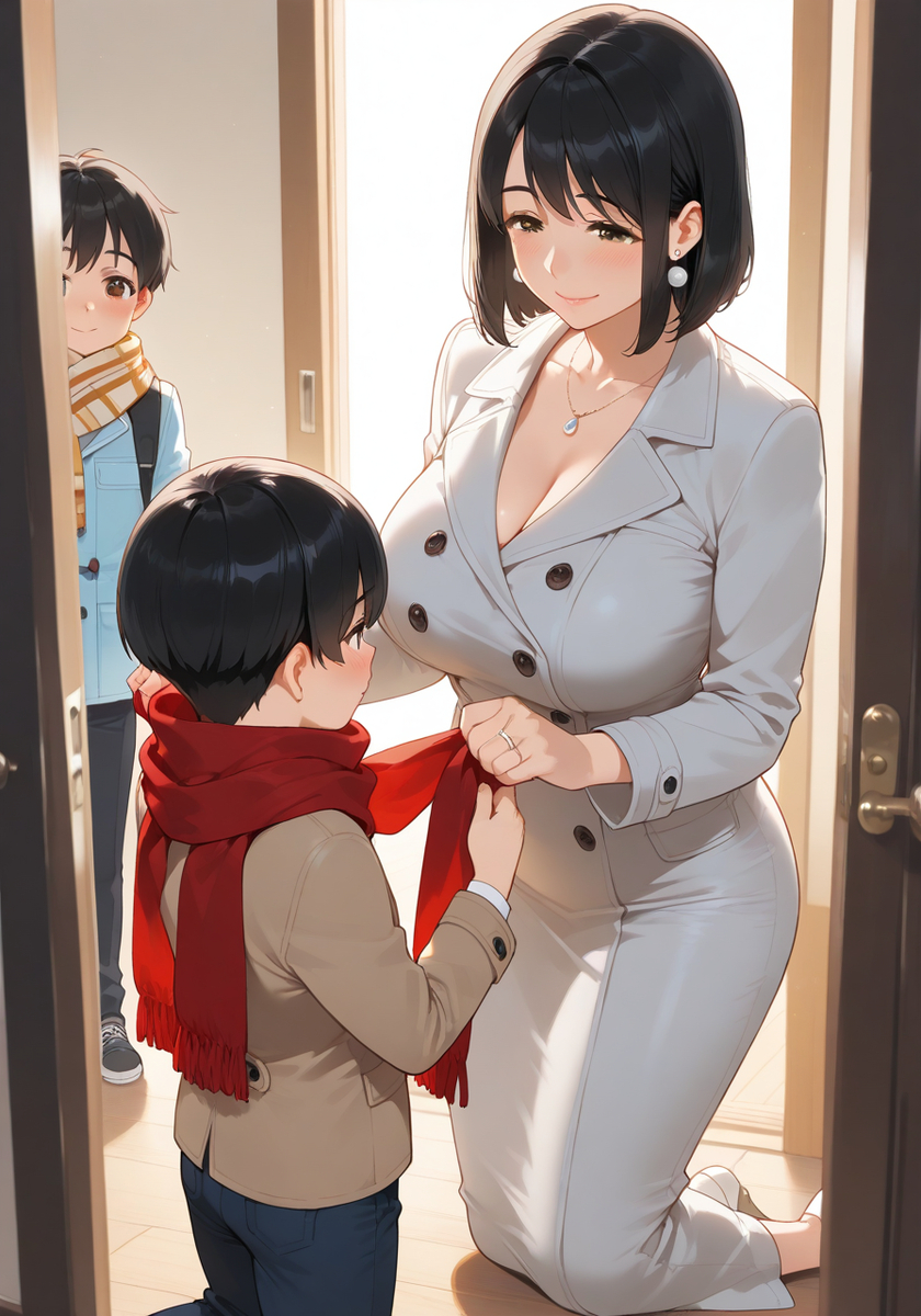 ママと冬のお出かけ♡Outing with KanoMommy-pixiv插画-作品交流服务