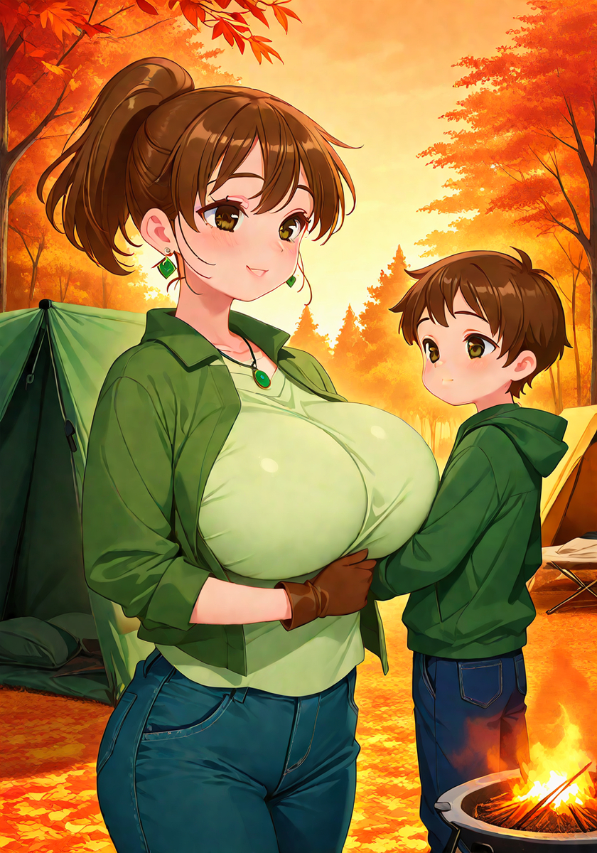 二人キャンプの晩ごはん♡Mommy camping dinner-pixiv插画-作品交流服务