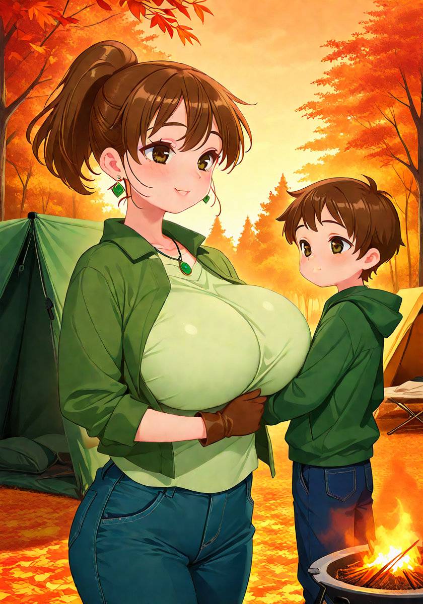 二人キャンプの晩ごはん♡Mommy camping dinner-pixiv插画-作品交流服务