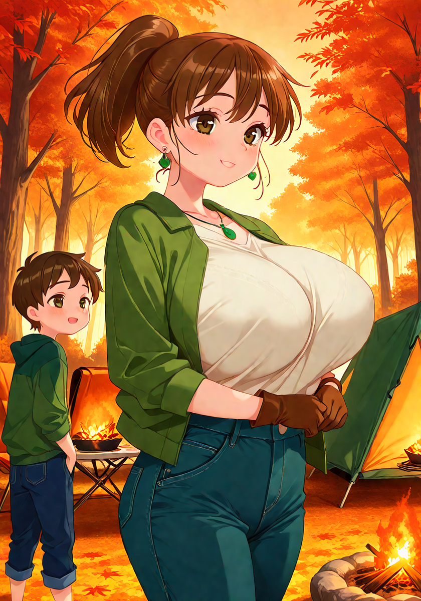 二人キャンプの晩ごはん♡Mommy camping dinner-pixiv插画-作品交流服务