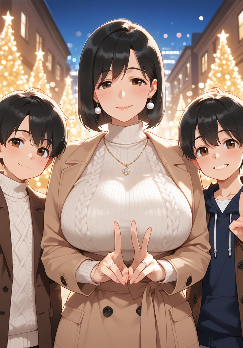 みんなでイルミネーション♡Christmas lights-pixiv插画-作品交流服务