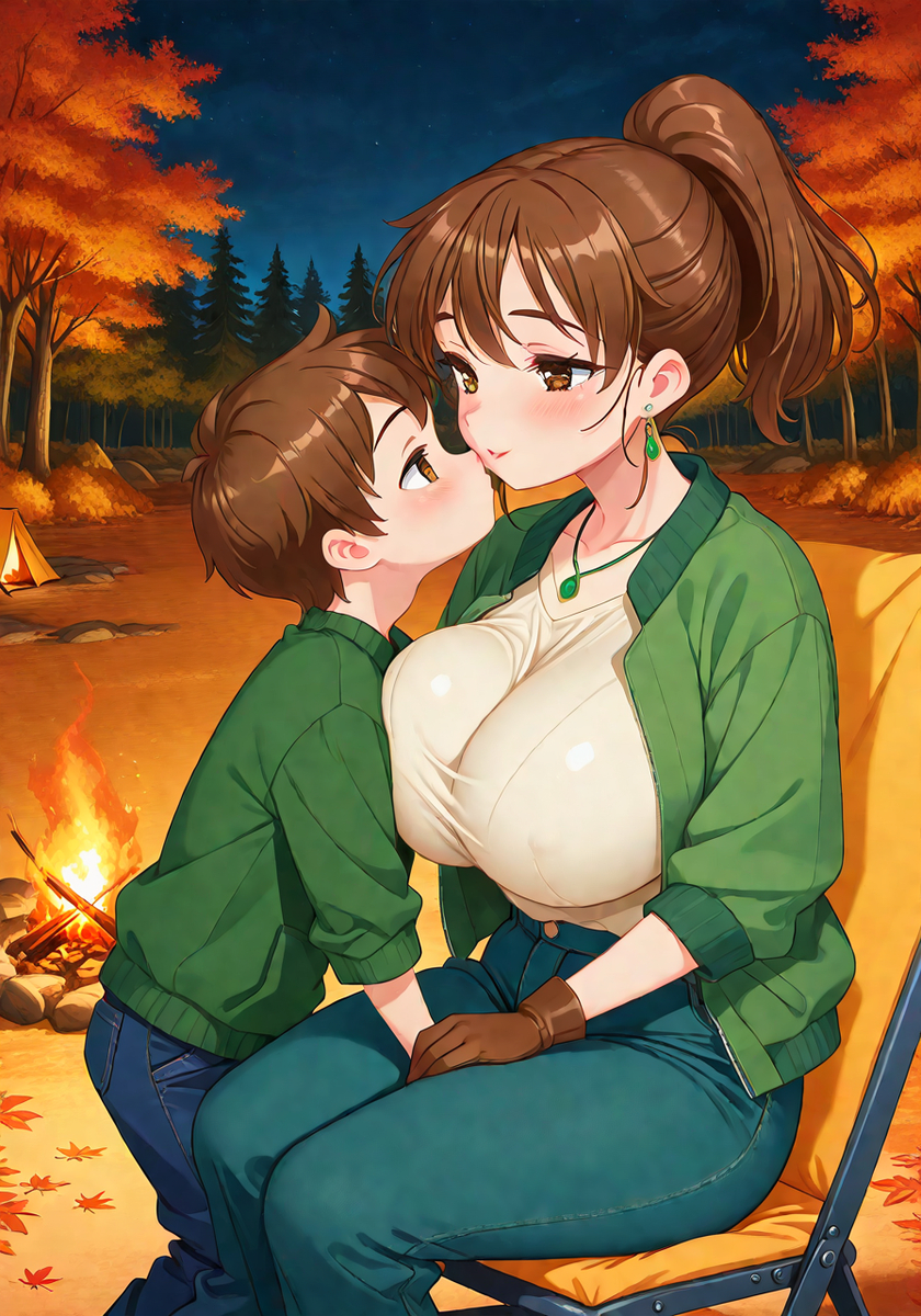 食後のちゅー♡Mommy after-dinner kiss-pixiv插画-作品交流服务