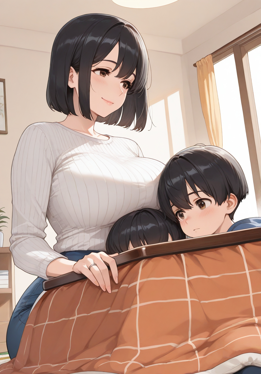 おこたでぬくぬく♡Winter kotatsu snuggle-pixiv插画-作品交流服务