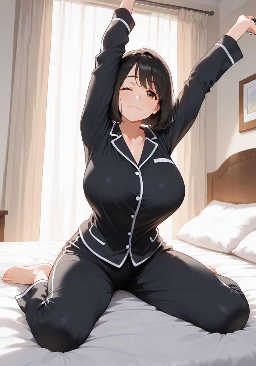 ママと大みそか♡New year's eve morning-pixiv插画-作品交流服务