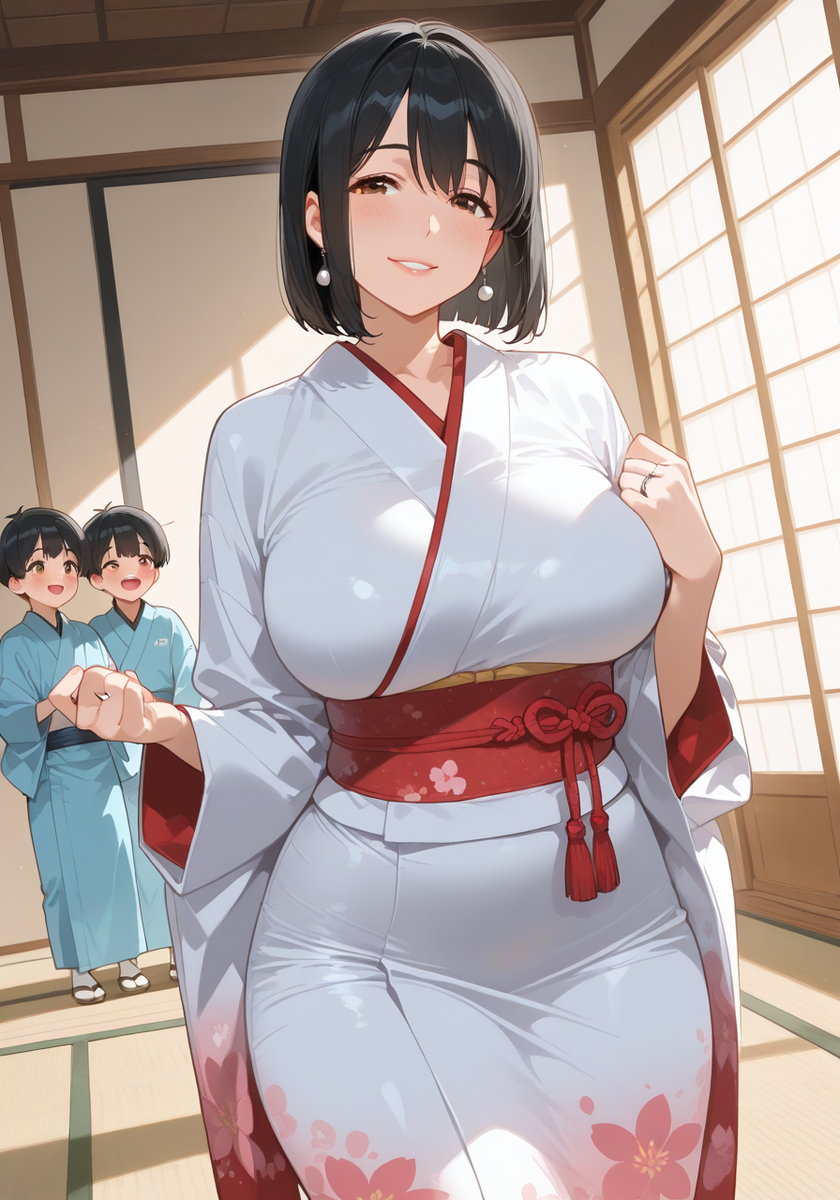 晴れ着（色違い）♡New Year's best kimono-pixiv插画-作品交流服务