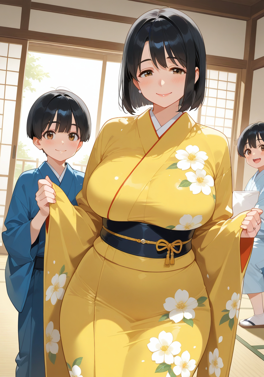 ほろ酔いママン♡KanoMommy tipsy New Year-pixiv插画-作品交流服务