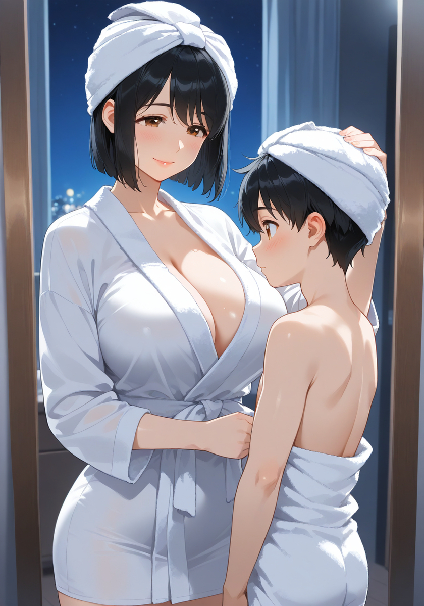 ちゃんと乾かして♡Dry hair completely-pixiv插画-作品交流服务