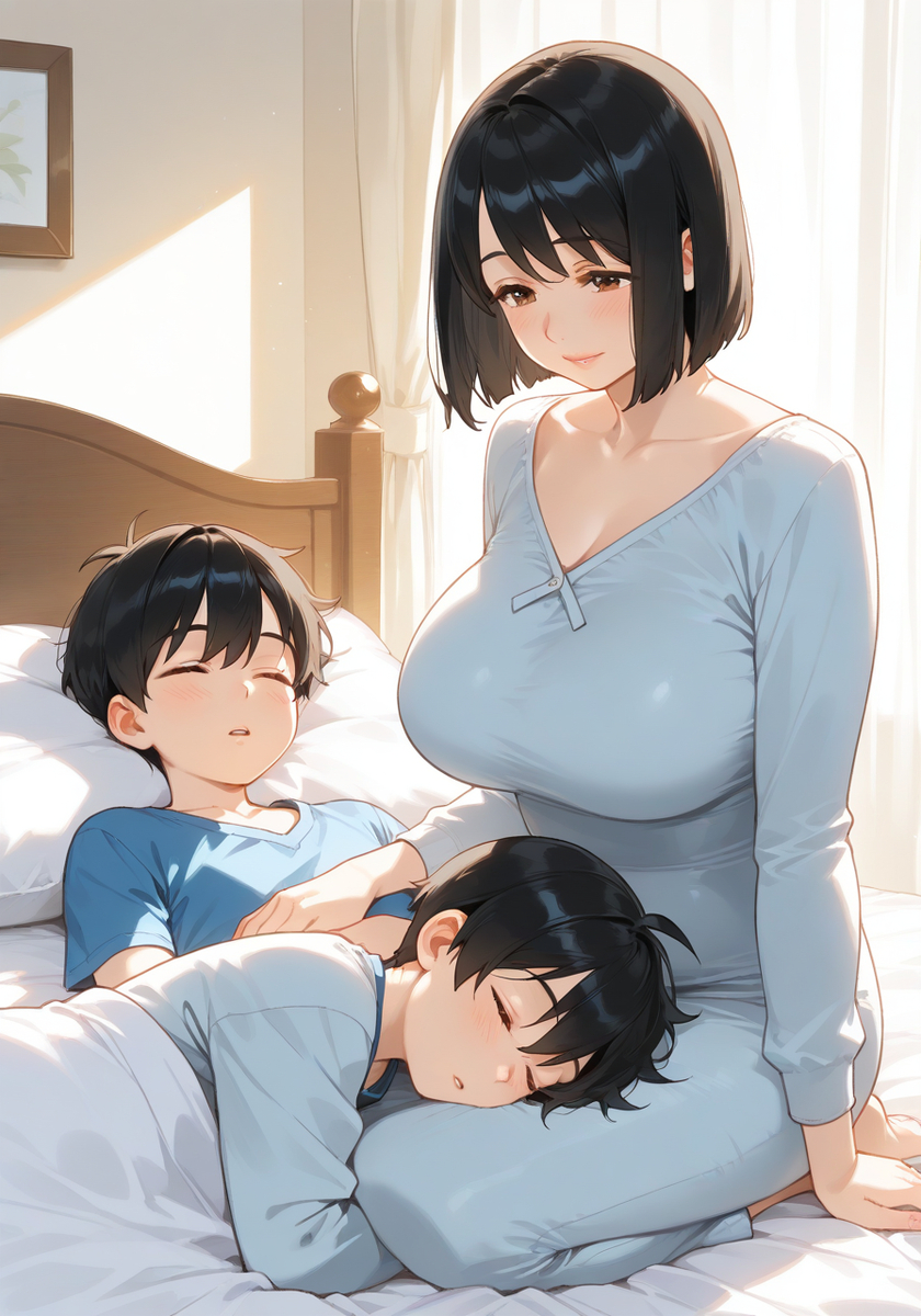 むぃむぃ君たち♡KanoMommy sleepy boys-pixiv插画-作品交流服务