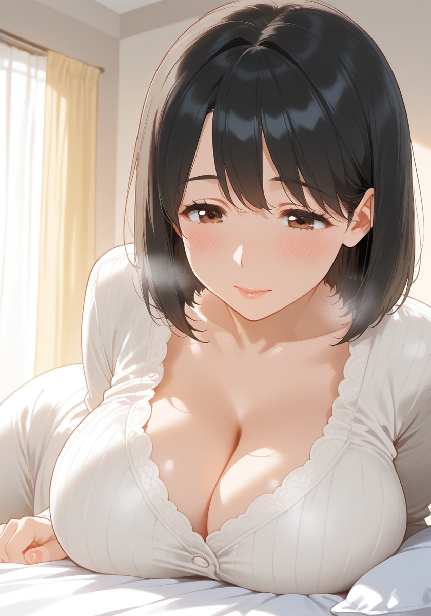 寝過ごしちゃった♡KanoMommy overslept-pixiv插画-作品交流服务