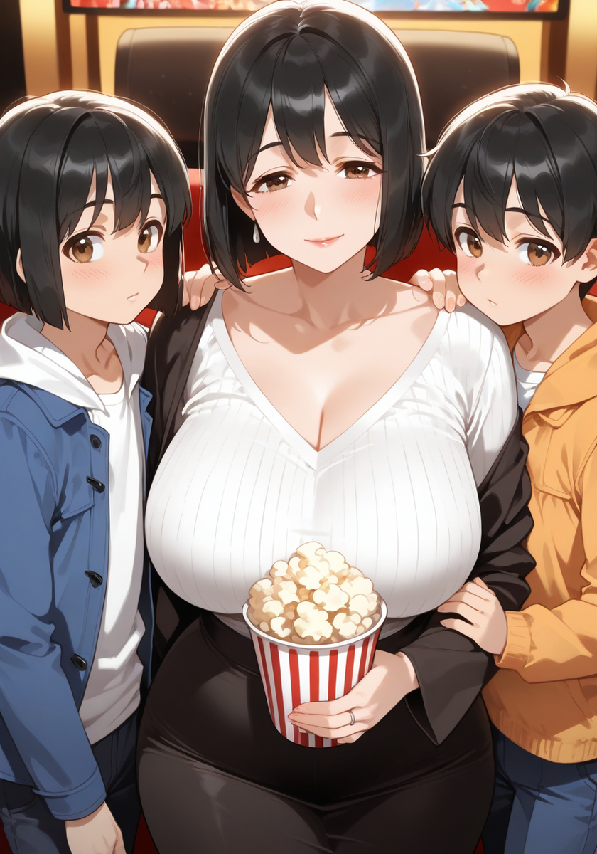 映画館にて♡KanoMommy at the cinema-pixiv插画-作品交流服务