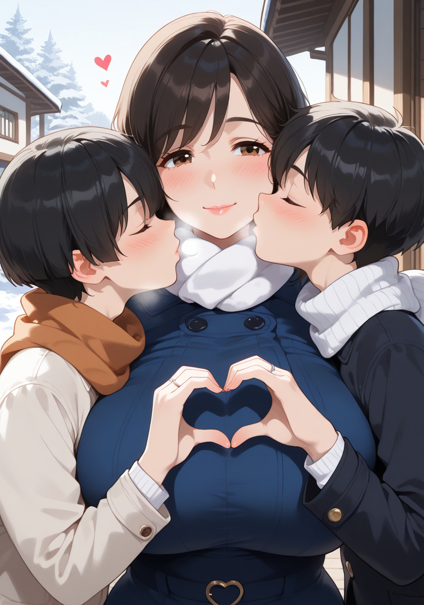 帰り道のチュッ♡KanoMommy walk home kiss-pixiv插画-作品交流服务