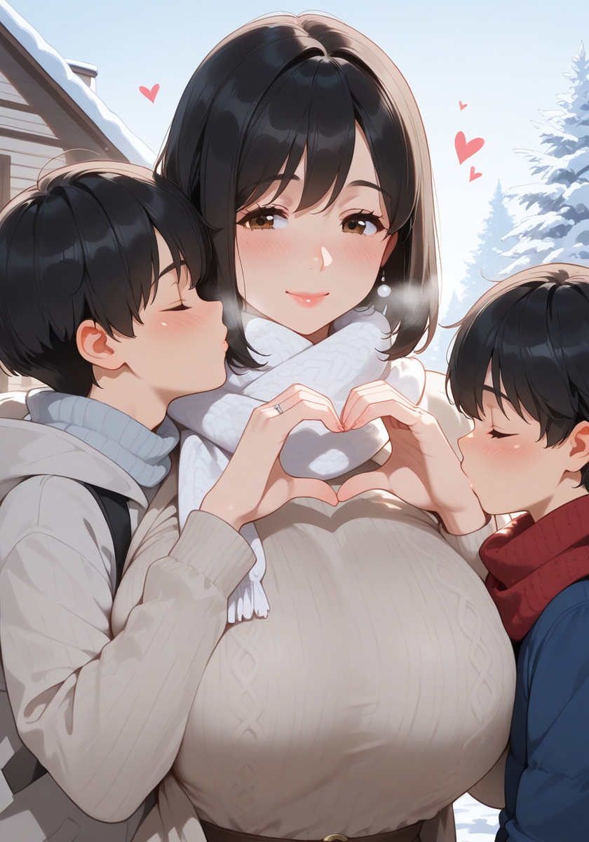 帰り道のチュッ♡KanoMommy walk home kiss-pixiv插画-作品交流服务