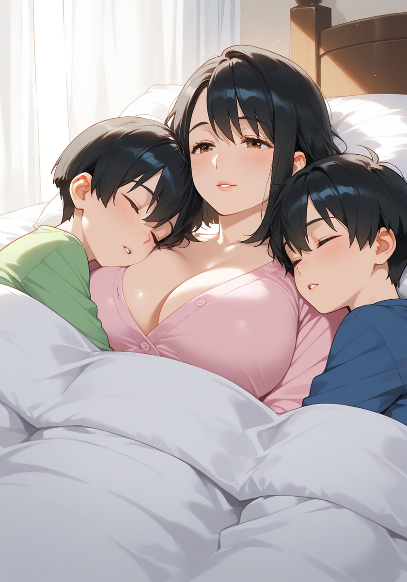 幸せサンドイッチ♡KanoMommy happy sandwic-pixiv插画-作品交流服务