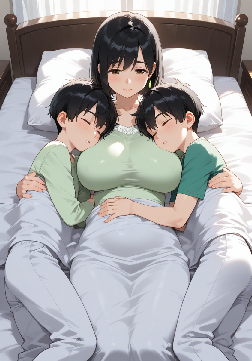 幸せサンドイッチ♡KanoMommy happy sandwic-pixiv插画-作品交流服务