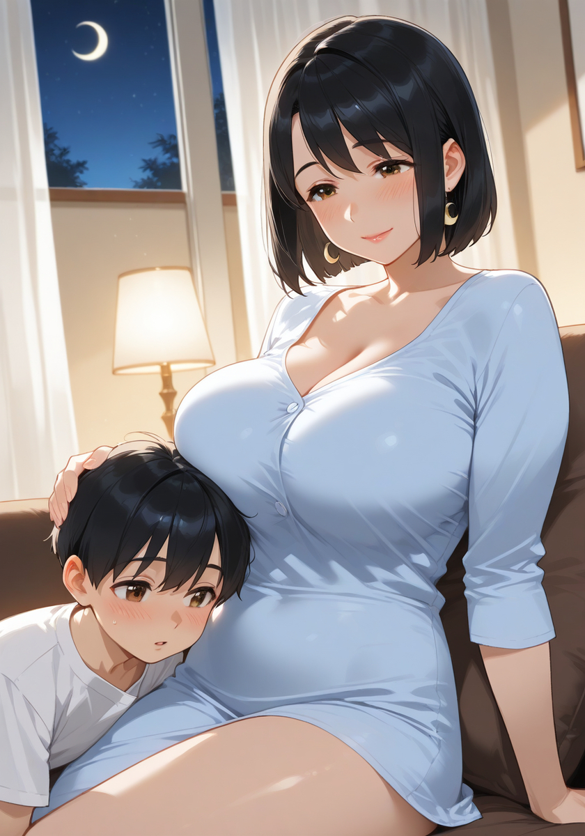 甘えん坊タイム♡KanoMommy bedtime cuddle-pixiv插画-作品交流服务