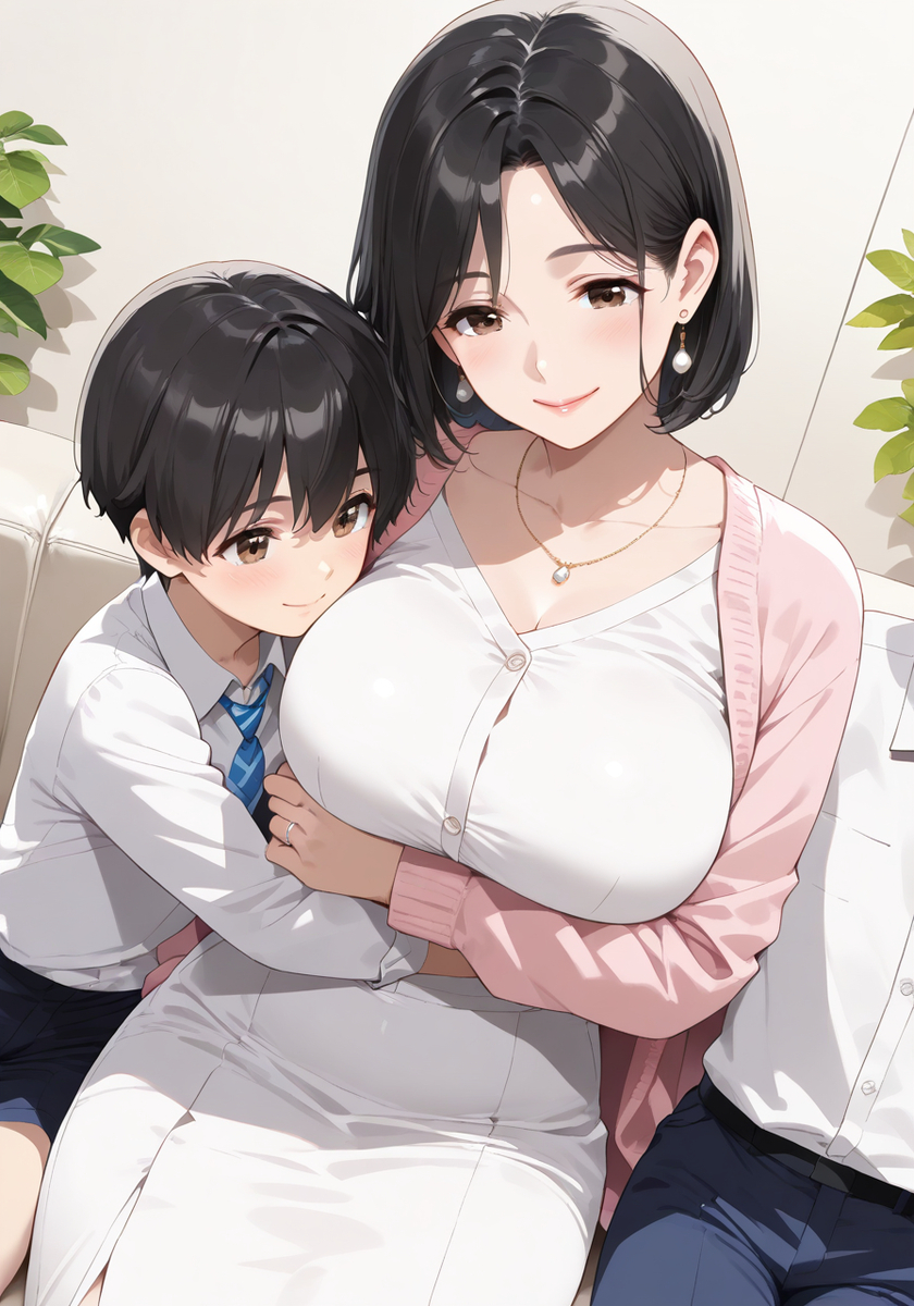 登校前ハグタイム♡ Pre-School Hug Time-pixiv插画-作品交流服务