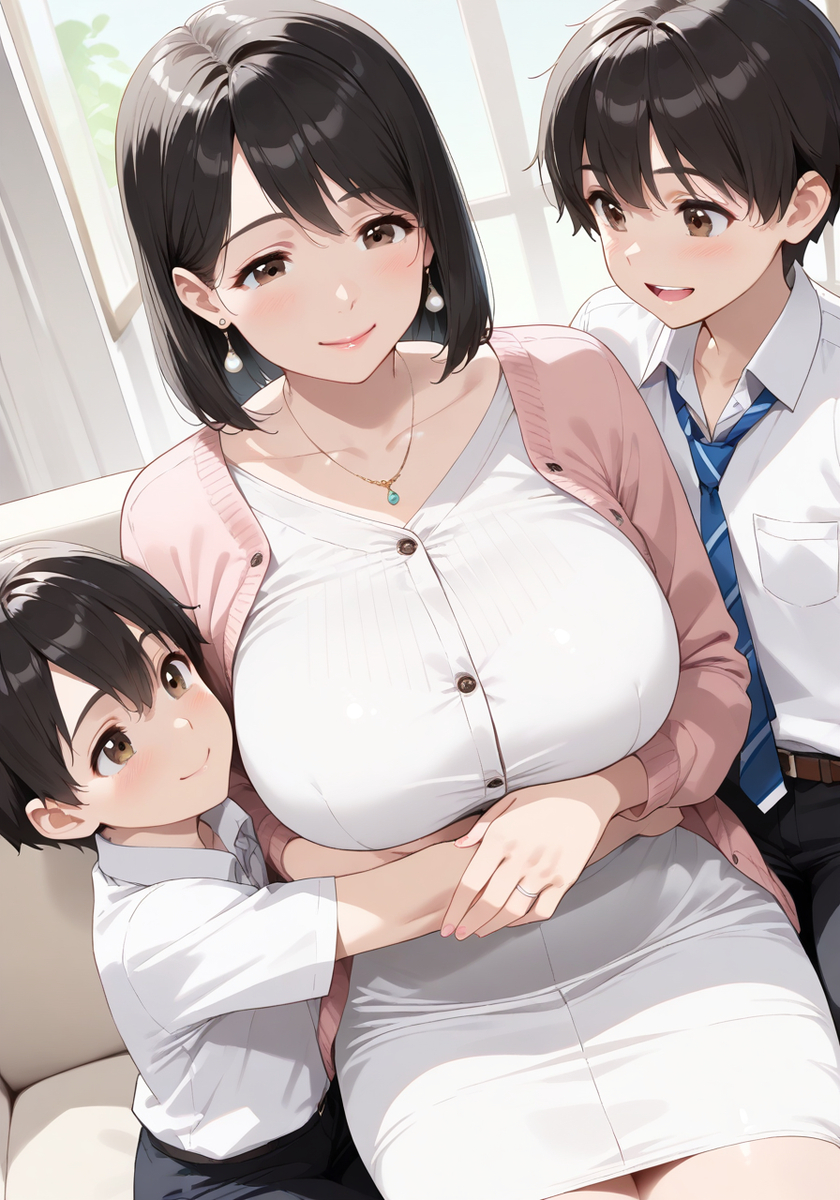 登校前ハグタイム♡ Pre-School Hug Time-pixiv插画-作品交流服务