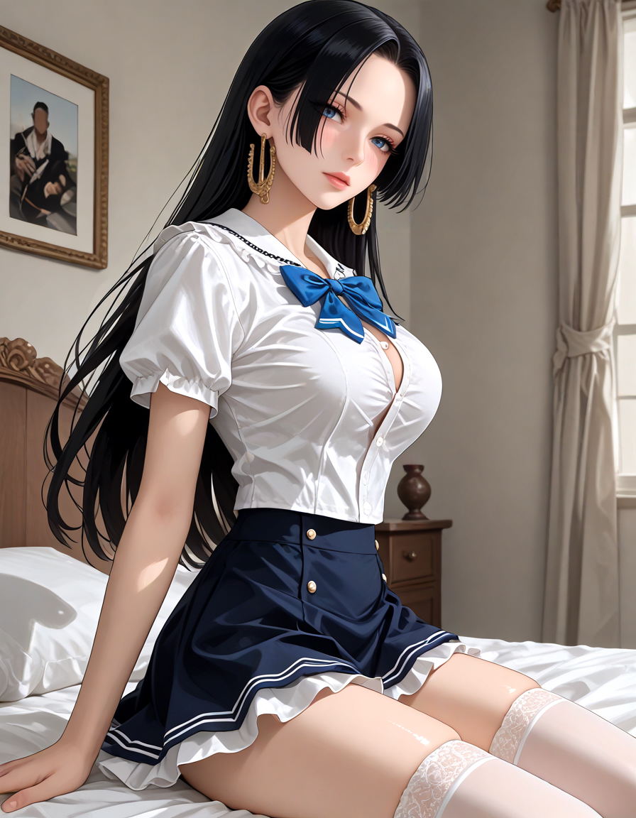 Boa Hancock(ボア・ハンコック)_制服風-pixiv插画-作品交流服务