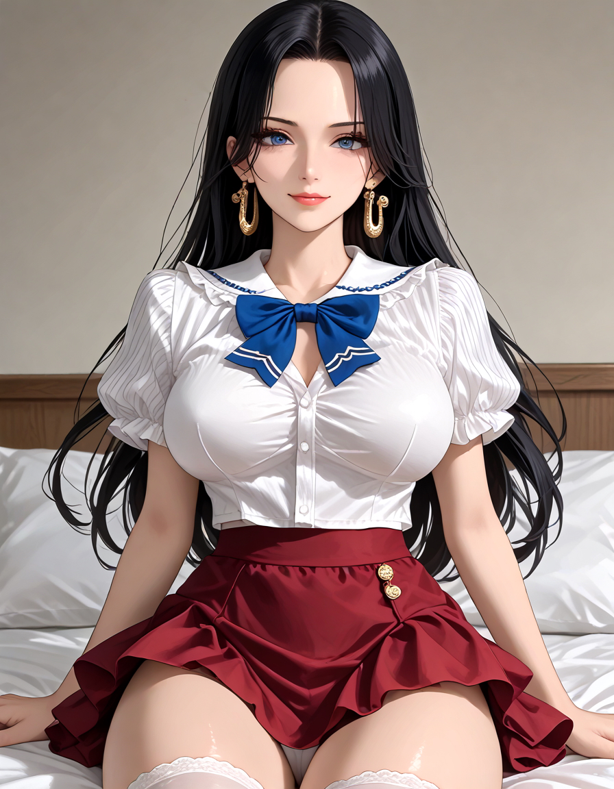 Boa Hancock(ボア・ハンコック)_制服風-pixiv插画-作品交流服务