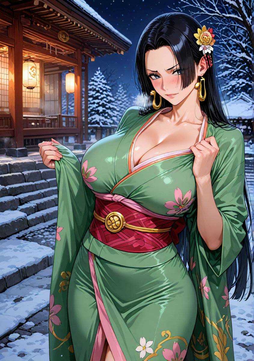 Boa Hancock_ボア・ハンコック_Kimono-pixiv插画-作品交流服务