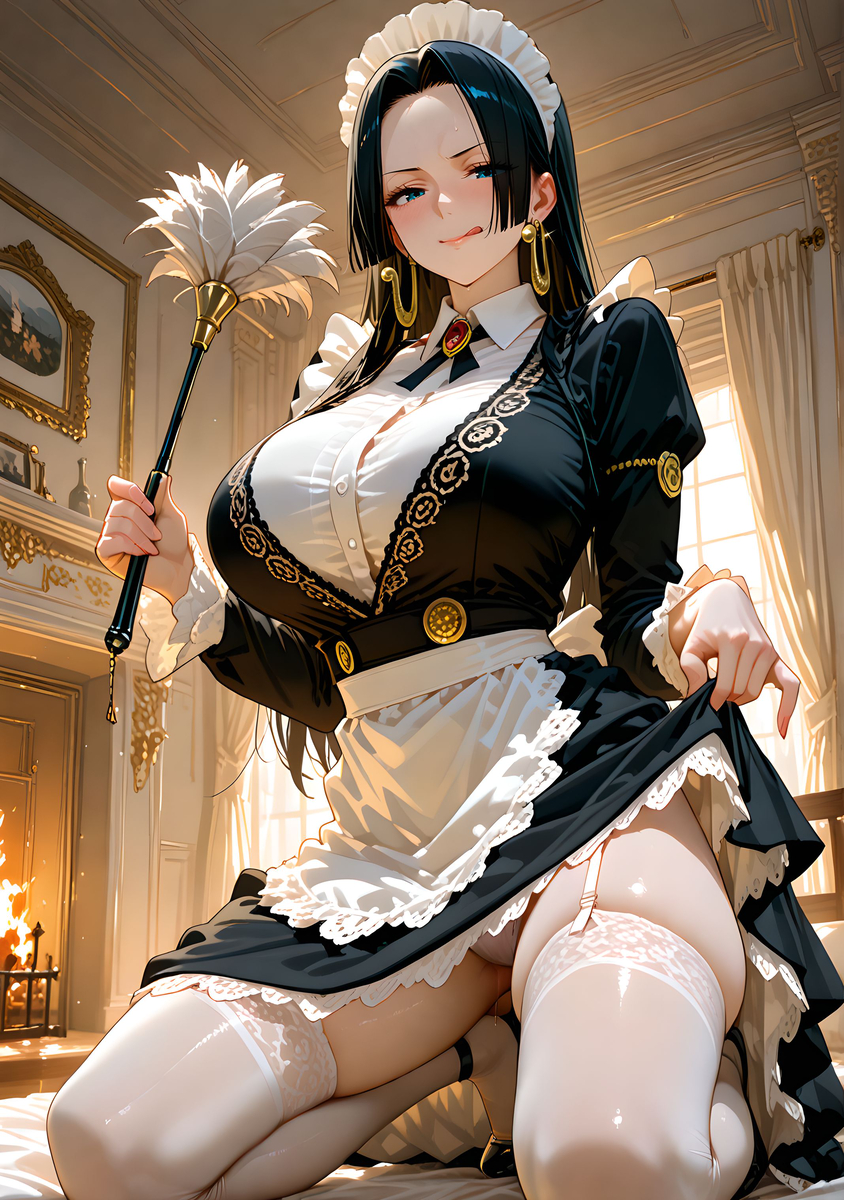 Boa Hancock_French Maid-pixiv插画-作品交流服务