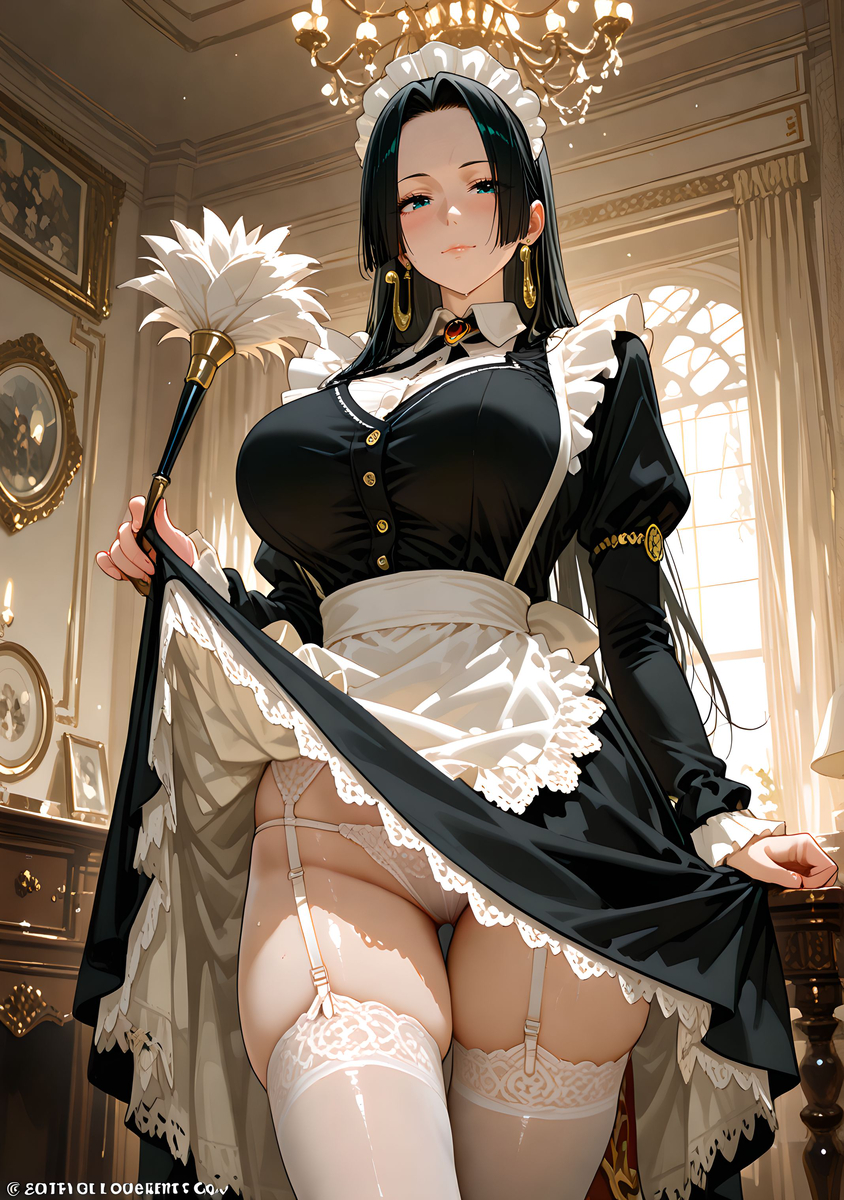 Boa Hancock_French Maid-pixiv插画-作品交流服务