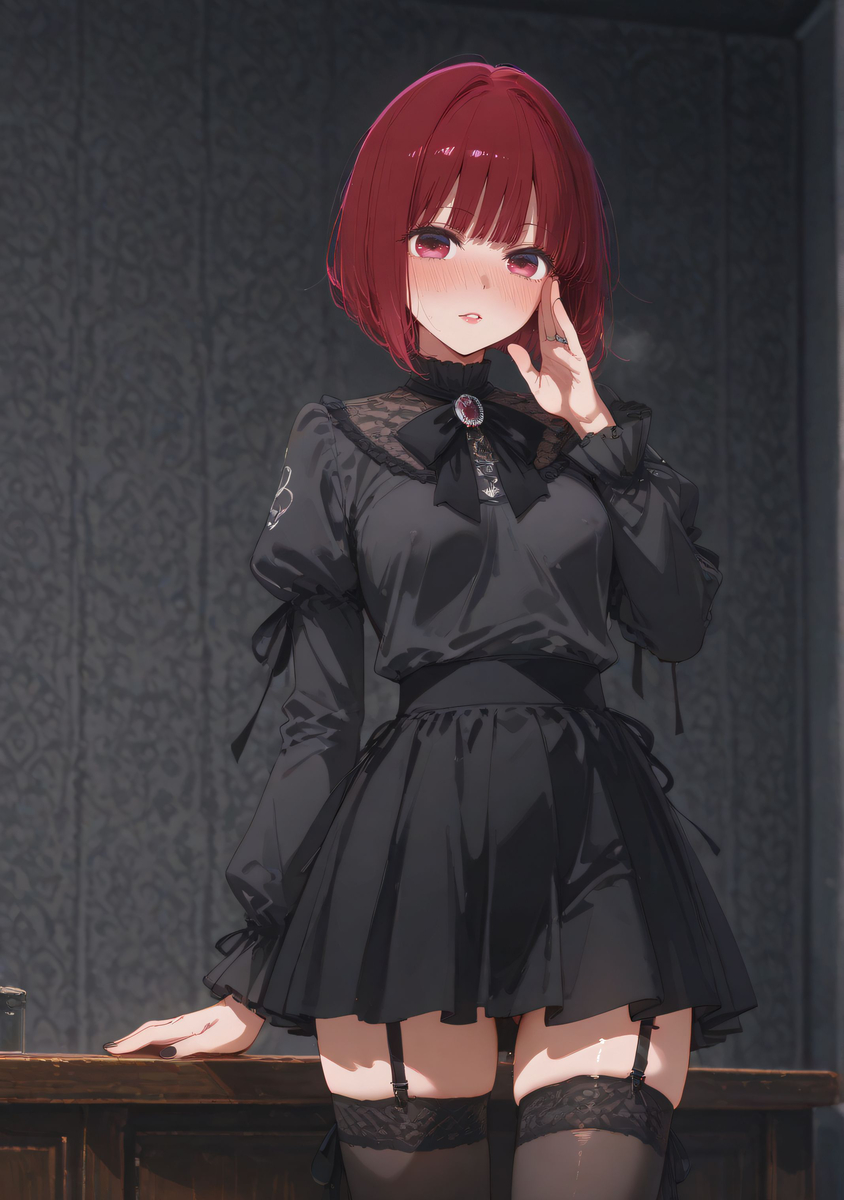 Kana Arima_Black Dress (有馬かな)-pixiv插画-作品交流服务